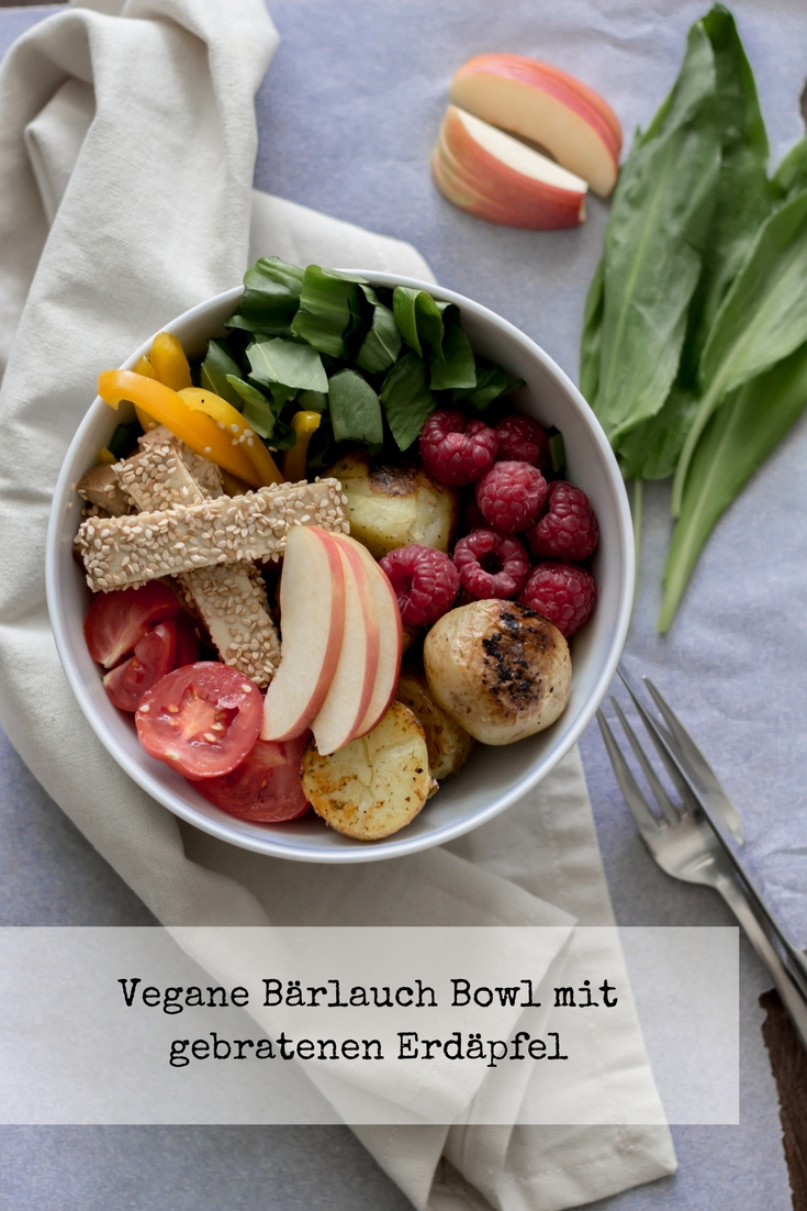 Vegane Bärlauch Bowl mit gebratenen Erdäpfel