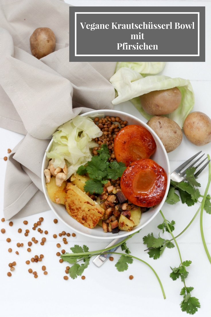 Bowl - Vegan - Kraut - Koriander - Pfirsich - Healthy - Plantbased -Homespa