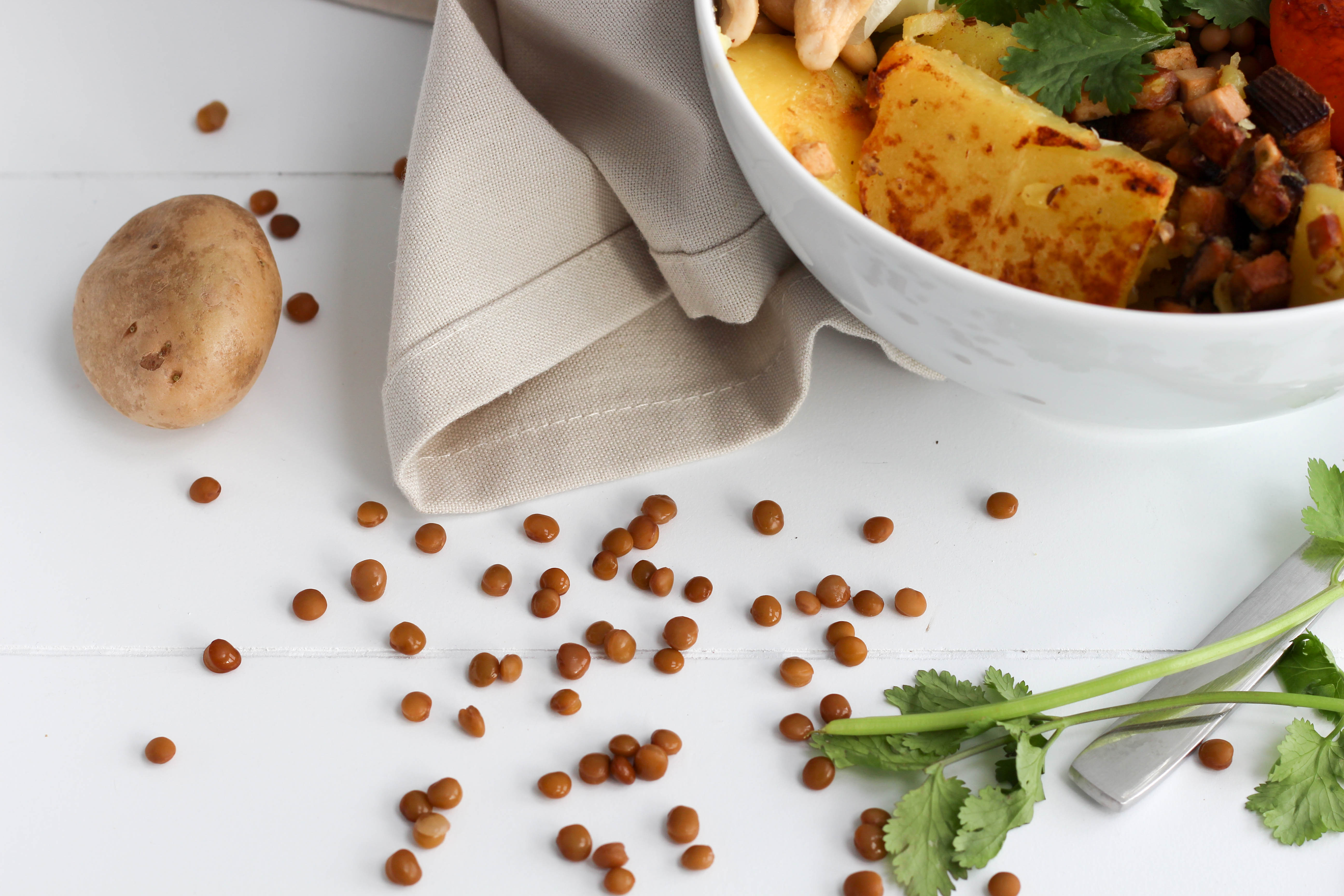 Bowl - Vegan - Kraut - Koriander - Pfirsich - Healthy - Plantbased -Homespa - Krautschüsserl