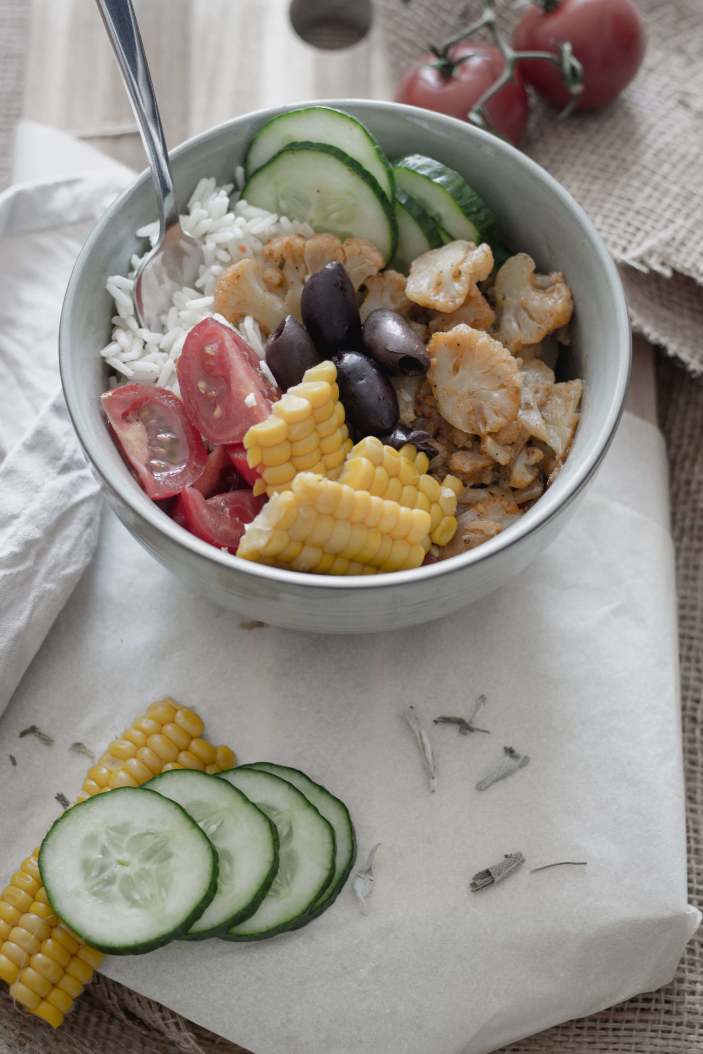 Vegane Karfiol Bowl für Blumenkohl Fans – Gyrospfanne-Soulfood-Vegan Kochen – griechische Küche -Dein HomeSpa – Food & Lifestyleblog aus dem Mostviertel