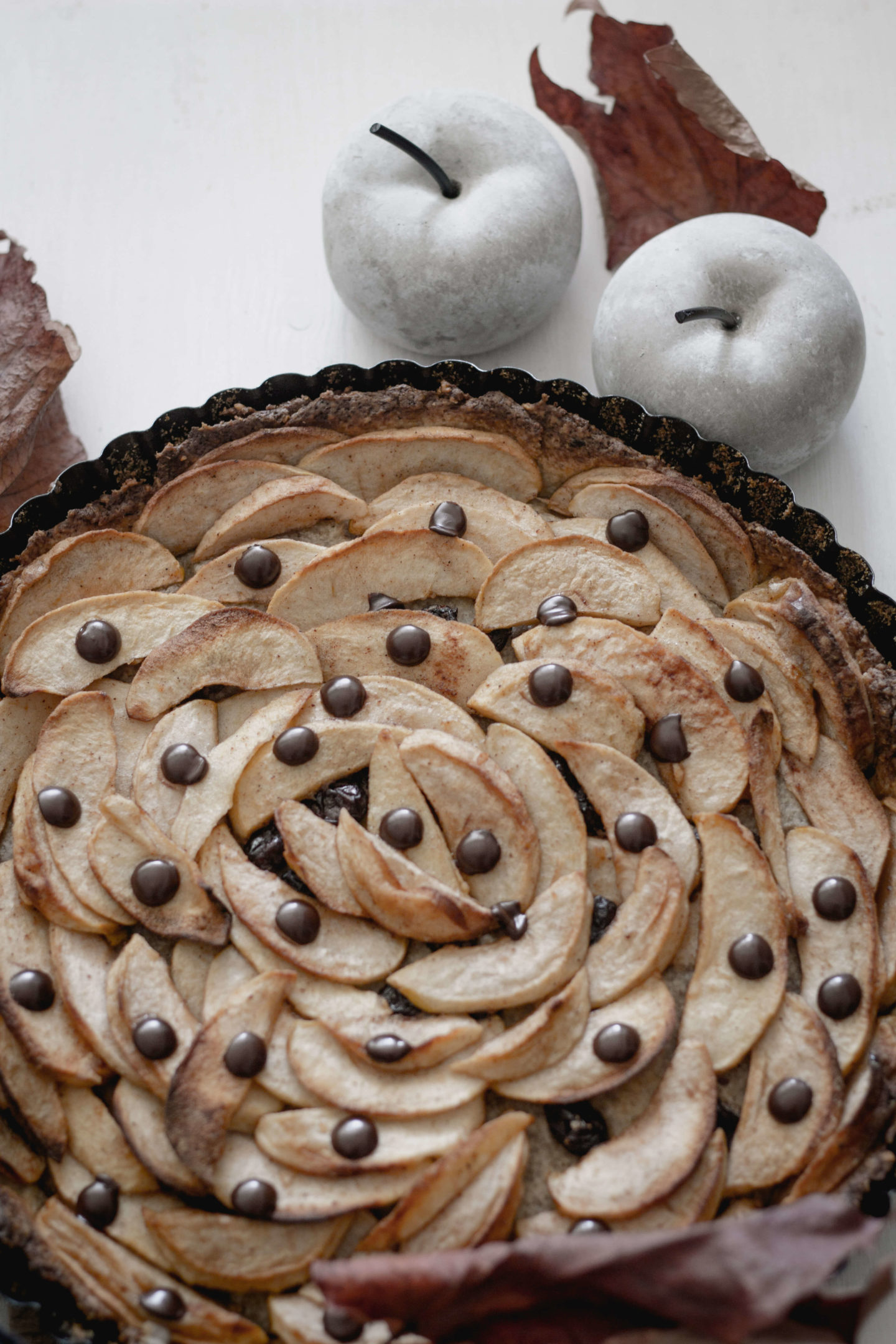 Veganer Apfel-Nusskuchen mit Schokolade – Zuckerfrei – Herbst – Kaffee- Apfelkuchen – Soulfood – Hygge – Wohlfühlen-Dein HomeSpa – Food & Lifestyleblog aus dem Mostviertel