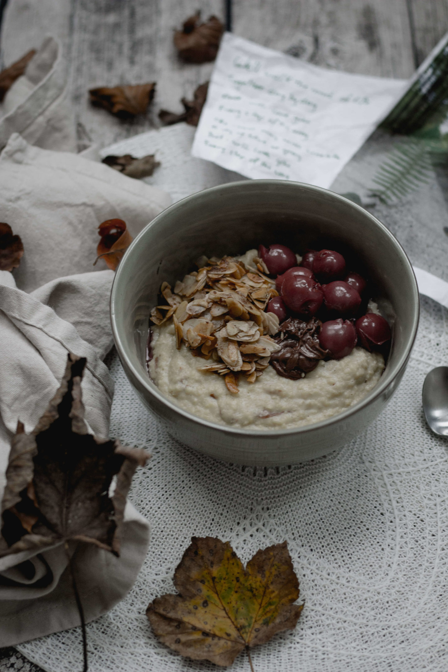 Veganer Spekulatius Hirsebrei- Kirsche – Mandeln – Soulfood – Herbst – Mein Moment – Autumn – Dein HomeSpa – Food & Lifestyleblog aus dem Mostviertel