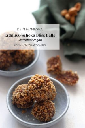 Vegane Erdnuss Schoko Bliss Balls - Energiekugeln- Wandersnack-Dein HomeSpa- Food & Wohlfühlblog aus dem Mostviertel